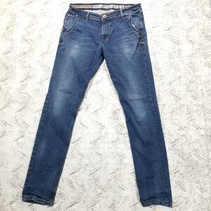 Vintage Killer Jeans Mens 34×34 Blue Slim Straight Dark Wash Denim
